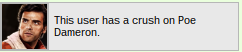 this user has a crush on poe dameron